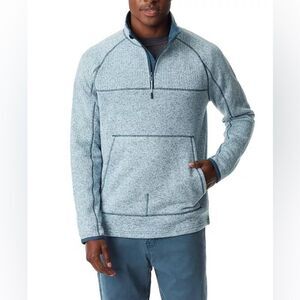 Bass Outdoor Unisex Adult Orion Blue Quarter Zip Pullover Sweater Fleece Small